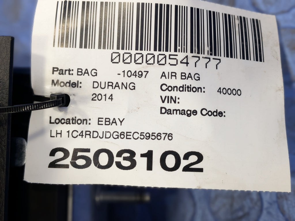 2014-2025 Dodge Durango Driver LH Left Dash Mounted Knee Airbag Air Bag Black 3102