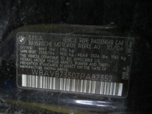 2007 BMW 335i E90 RWD Sedan - Part Out — photo 7